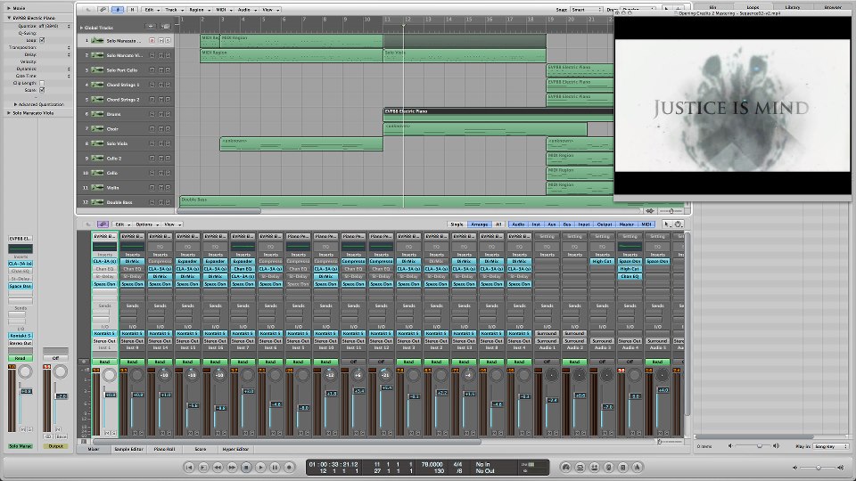 It's not from the bridge of a starship, it's the score being created for Justice Is Mind.