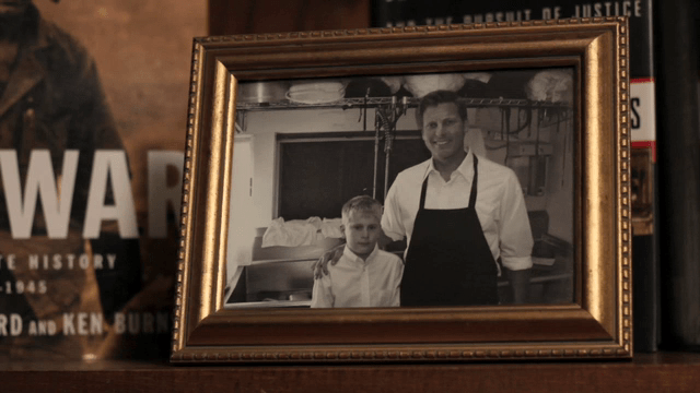 A younger Joseph Miller (r) with his grandfather Ernst Miller (r).