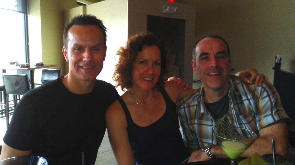 Director Mark Lund (l) with Justice executive producers Mary Wenninger and Stefan Knieling.