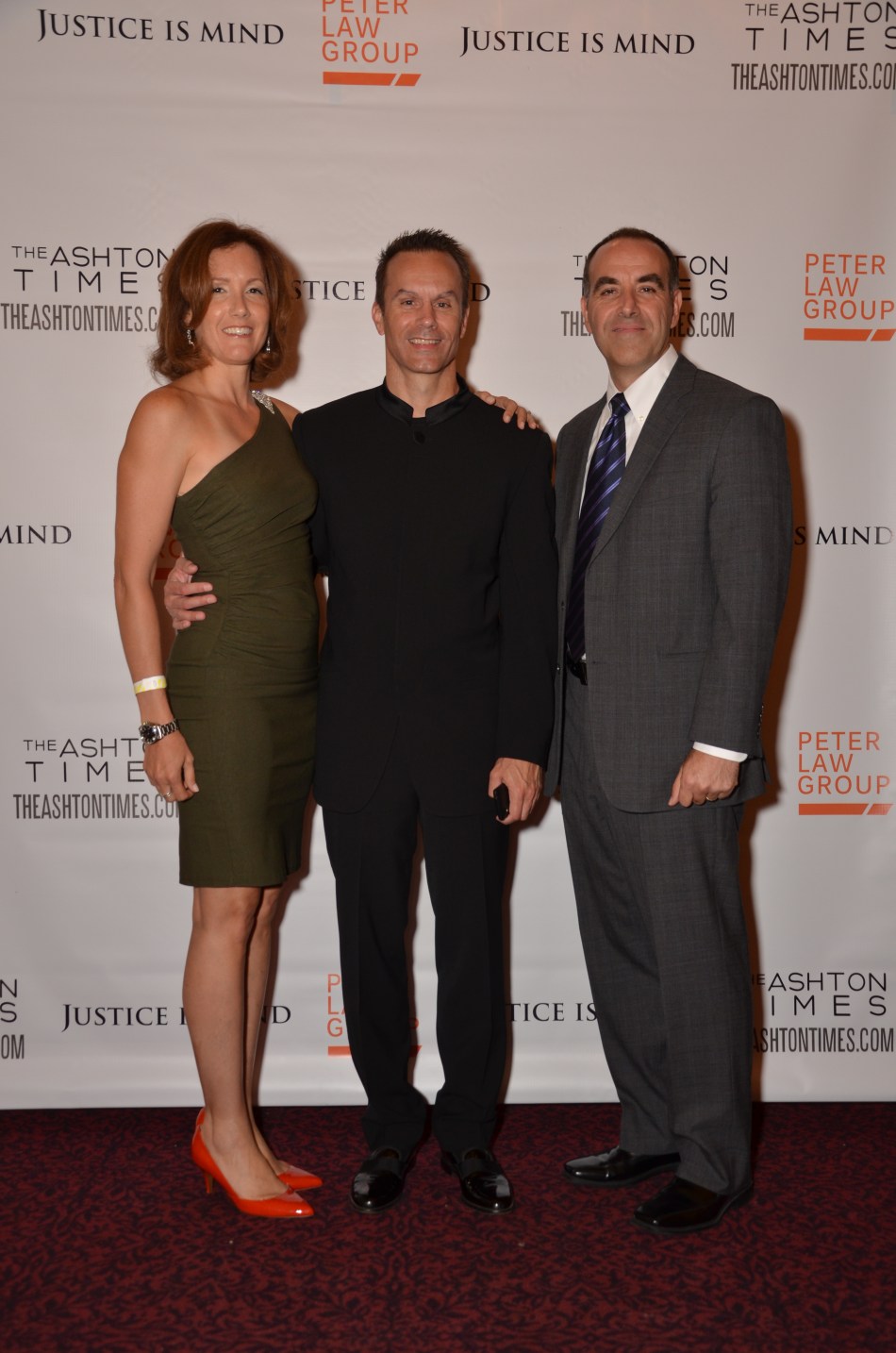 Justice Is Mind director Mark Lund (c) with executive producers Mary Wenninger and Stefan Knieling.