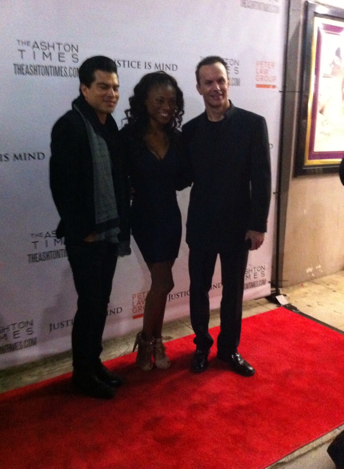 Mark Lund with model JJ Dubon and Angelina Spicer.