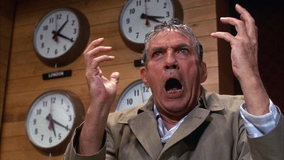 The late actor Peter Finch as Howard Beale in Network. "You have to get mad!"