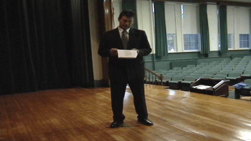 Vernon Aldershoff auditioning for the role of Henri Miller.