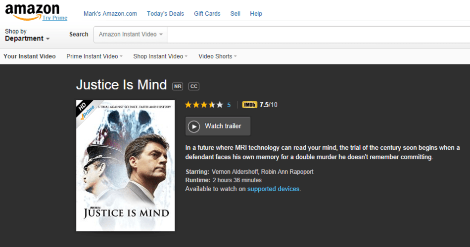 Amazon.com Justice Is Mind