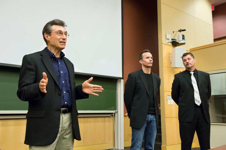 With Dr. Marcel Just and Vernon Aldershoff at Carnegie Mellon University