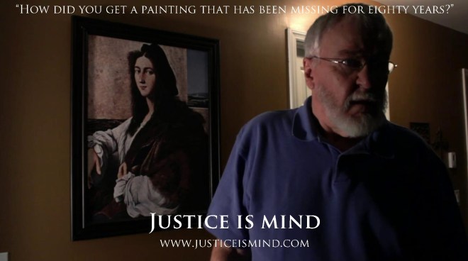 The concept trailer links Justice Is Mind to In Mind We Trust with stolen NAZI artwork.