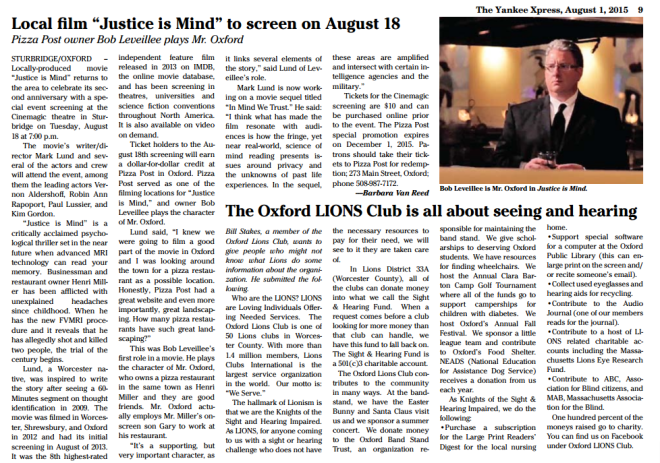 Justice Is Mind in the Yankee Express